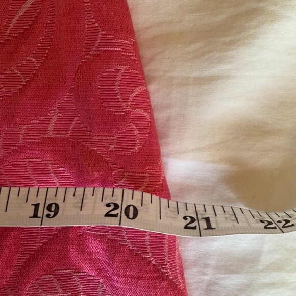 Vintage 1950s-1960s Pink Swirl Jacquard High Neck Sleeveless Dress - Picture 11 of 12